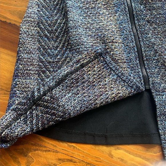 Patricia Palson Textured Blue & Grey Woven Zip Vest Sleeveless Jacket One Size - Picture 7 of 14